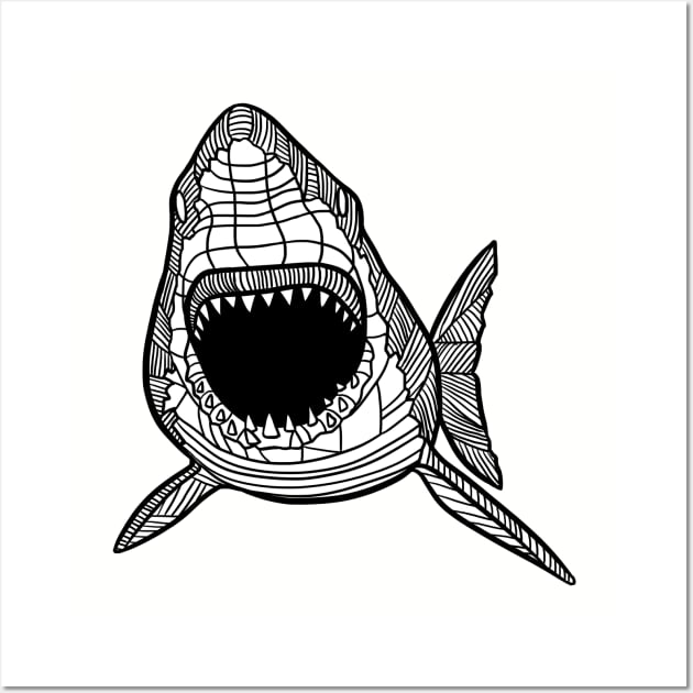 Shark sketch Wall Art by albertocubatas